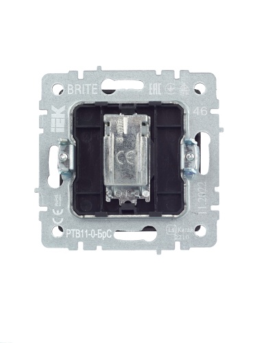 BRITE Розетка TV оконечная РТВ11-0-БрС сталь | код BR-A10-O-K46 | IEK фото 3