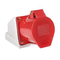 Розетка стационарная наружная 125 3Р+РЕ+N 32А 380В IP44 | код. ps-125-32-380 | EKF