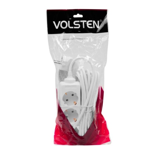 Удлинитель 2х5м с заземл. 10А IP20 S 2х5-Z 2.2кВт Volsten 9310 фото 5