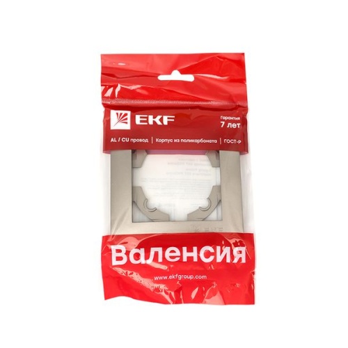 Валенсия Рамка 1-местная кашемир | код EWM-G-301-40 | EKF фото 4