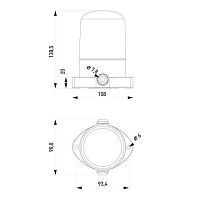 Светильник для бани керамика/стекло прямой IP54 E27 max 60Вт 135х110х85 белый НББ 02-60-001 | код Б0064005 | ЭРА