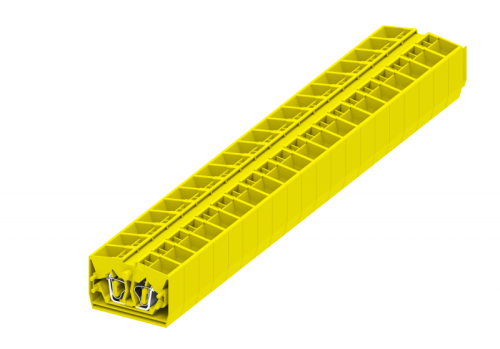 254355 Клемма TB 2-2 проходная промежут. фронт. подключение, сеч. 2.5мм2, жёлт., шт | код 254355 | SUPU