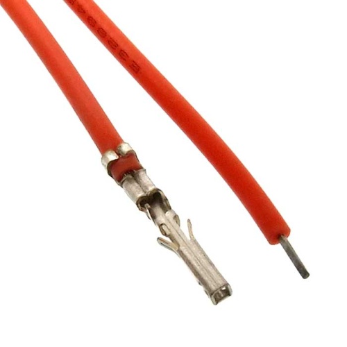 Разъём питания низковольтный RUICHI ммF-F 3,00 мм AWG24 0,3m красный, 1 контакт | код 92001 | Ruichi