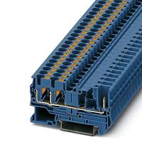 Проходные клеммы PT 4-TWIN/1P BU | код 3212201 | PHOENIX CONTACT
