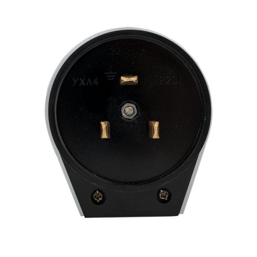 Вилка для разъема РШ-ВШ 32А 250В 2P+PE карболитовая черн, | код AS-250-B-02 | EKF фото 3