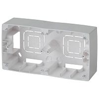 Коробка накладного монтажа 2 поста, Эра12, алюминий (10/100/800) 12-6102-03 | код Б0043172 | ЭРА