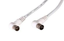 Шнур TV Plug - TV Jack 3м угловой бел. | код 18-0024 | Rexant