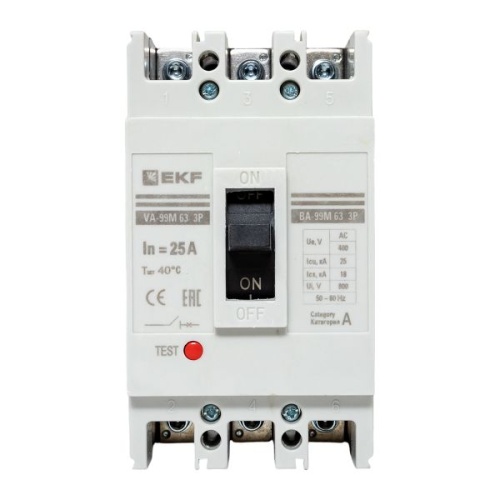Выключатель автоматический ВА-99М 63/25А 3P 25кА PROxima | код mccb99-63-25m | EKF фото 3
