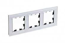 Рамка трехпостовая ATLASDESIGN NATURE, СТЕКЛО БЕЛЫЙ | код. ATN320103 | Schneider Electric