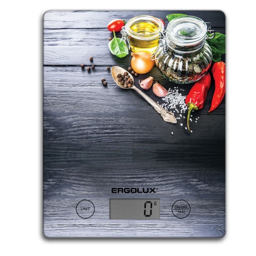 Весы кухонные ELX-SK02-С02 до 5кг 195х142мм черн. специи | код 13601 | Ergolux