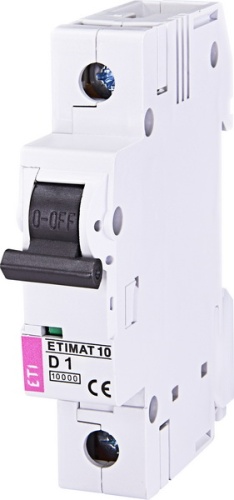 Автоматический выключатель ETIMAT 10 1p D 1А (10 kA) | код 002151704 | ETI