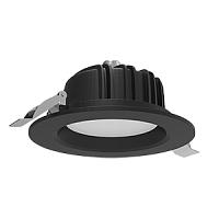 Светильник светодиодный ВАРТОН Downlight круглый встраиваемый 116*55 мм 11Вт 4000K IP54 RAL9005 черный матовый | код V1-R0-T0011-10000-4401140 | VARTON