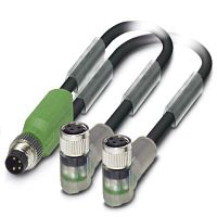 Кабель для датчика / исполнительного элемента SAC-3P-M8Y/2X0,6-PUR/M 8FR-2L | код 1458758 | PHOENIX CONTACT