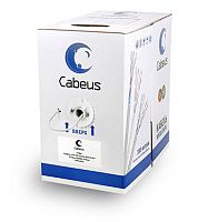 Cabeus UTP-2P-Cat.5e-SOLID-GY Кабель витая пара UTP (U/UTP), категория 5e, 2 пары (24 AWG), одножильный, PVC нг(А)-LS, серый (305 м) | код 7169c | Cabeus
