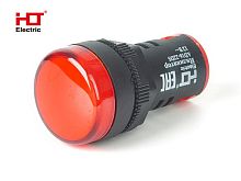 Лампа AD16-22DS(LED)матрица d22мм красный 12В IP40 HLT | код 085-06-20| HLT