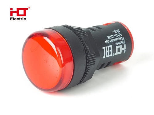 Лампа AD16-22DS(LED)матрица d22мм красный 12В IP40 HLT | код 085-06-20| HLT