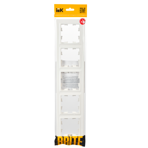 Рамка 5-м BRITE РУ-5-БрБ бел. | код BR-M52-K01 | IEK фото 3 Рамка 5-м BRITE РУ-5-БрБ бел. | код BR-M52-K01 | IEK фото 3