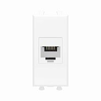 Розетка телефонная 1мод. Avanti "Белое облако" RJ12 без шторок модульная механизм | код. 4400611 | DKC
