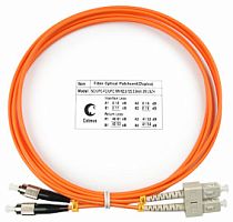 Cabeus FOP-62-SC-FC-7m Шнур оптический duplex SC-FC 62,5/125 mm 7м LSZH | код 8432c | Cabeus