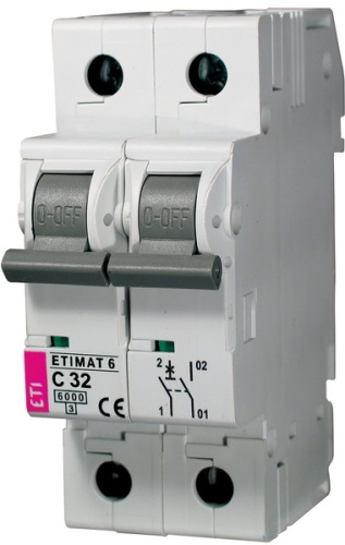 Автоматический выключатель ETIMAT 6 1p+N С 32А (6 kA) | код 002142519 | ETI