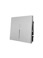 ZIMA Выключатель проходной с подсветкой серый матовый безвинтовой зажим/клемма LEZARD | код 704-7488-114QC | LEZARD