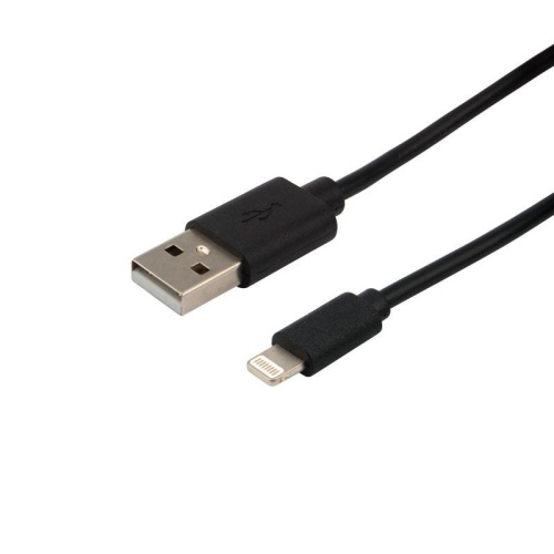 Кабель USB-A-Lightning для Apple 1А 1м ПВХ черн. Rexant 18-1122 фото 4