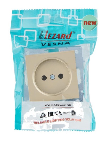 VESNA Розетка б/з ПБТ золото | код 742-3688-121B | LEZARD фото 5