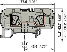 D10/10.N.2L Клемма пружина 10мм.кв. синяя | код 1SNA290293R0500 | TE Connectivity