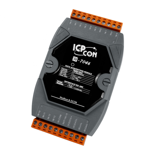 M-7046-G CR 15-channel Isolated Digital Input Module using the DCON or Modbus Protocol (Gray Cover) (RoHS) | код 00-06120928 | ICP DAS