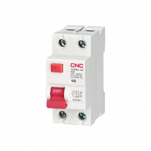 УЗО YCB9RL-100 10А 1P+N 10кА 300мА AC (электромеханич.) | код A032640 | CNC
