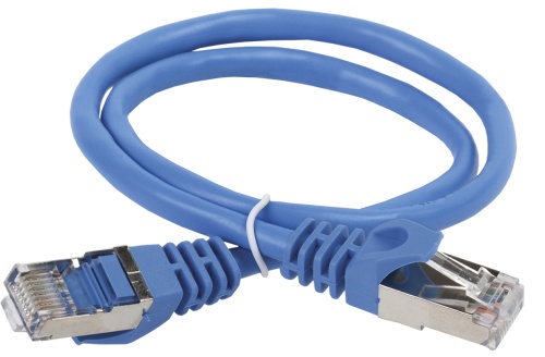 ITK Коммутационный шнур (патч-корд) кат.6 FTP PVC 2м синий | код PC03-C6F-2M | IEK