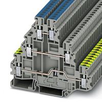 Клемма защитного провода UT 2,5-PE/L/N | код 3214291 | PHOENIX CONTACT