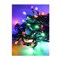 Гирлянда светодиодная 100LED зел. провод 10.8м 8 режимов мигания IP20 мультиколор | код KOC_GIR100LED_RGB | КОСМОС