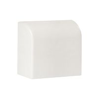 Заглушка (40х25) (4 шт) белая-Plast | код ecw-40-25x4 | EKF