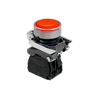 Кнопка красная с подсветкой, 1NС, 220V AC/DC, IP65, металл MTB4-BW34723 | код 137161 | MEYERTEC