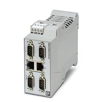 Преобразователь интерфейса GW EIP/ASCII 2E/4DB9 | код 2702776 | PHOENIX CONTACT