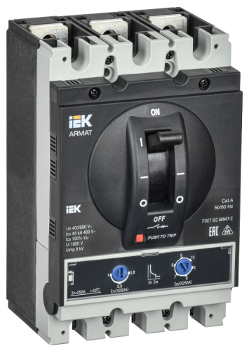 ARMAT Авт. выкл. лит. корпус 3P H 85кА 250А ТМ рег. IEK | код AR-MCCB-3H-085-0250A-ATUC | IEK