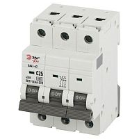 Выключатель автоматический PRO VA63-3P25C6 ВА47-63 3P 25А кривая C 6кА | код Б0063170 | ЭРА