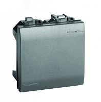 Переключатель 2 модуля черный | код 77012N | DKC