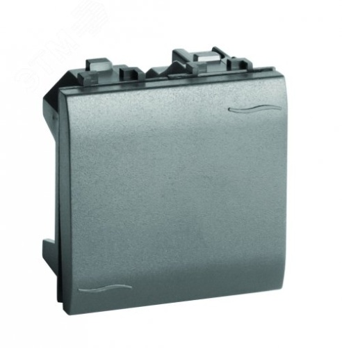 Переключатель 2 модуля черный | код 77012N | DKC