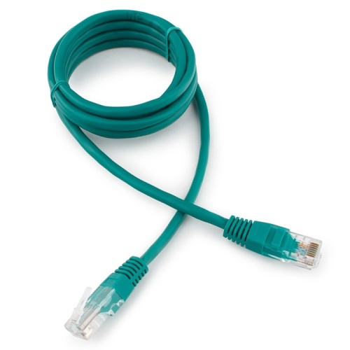 Патч-корд UTP Cablexpert PP12-1.5M/G кат.5e, 1.5м, литой, многожильный (зелёный) | код PP12-1.5M/G | Cablexpert