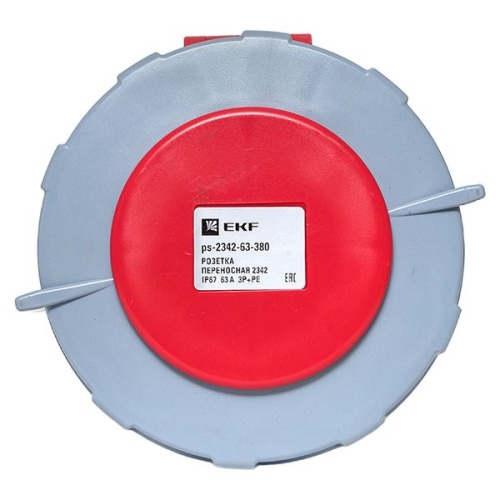 Розетка переносная 2342 3Р+РЕ 63А 380В IP67 PROxima | код ps-2342-63-380 | EKF фото 3