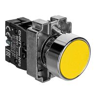 Кнопка управления NP2-BA55 без подсветки желтая, 1НО+1НЗ, IP40 (R) | код 574370 | CHINT
