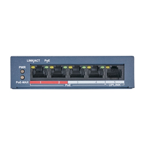 Коммутатор неуправляемый 4-х портовый PoE (DS-S504P(B) | код 301801552 | HiWatch