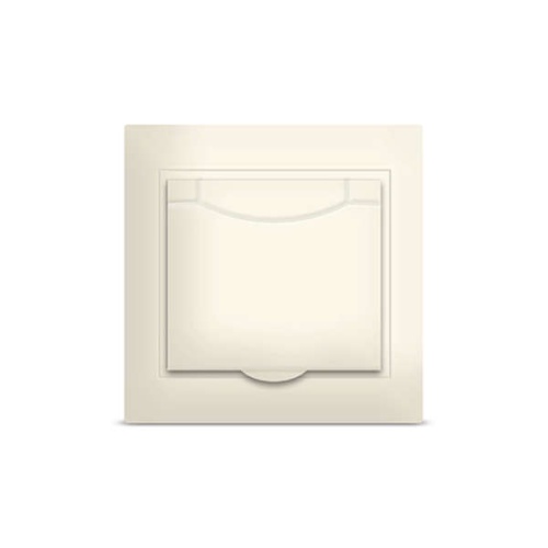 Севиль Розетка с заземлением с крышкой слоновая кость (ivory) | код Б-С0029 | Universal