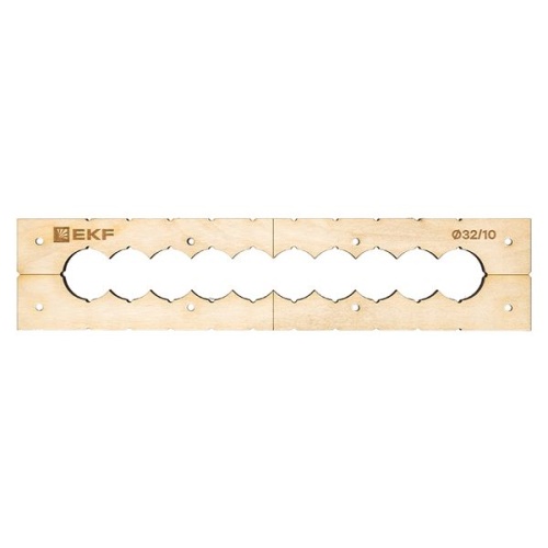 Шаблон для групповых отверстий c 10 отв. диам. 32мм Expert | код sh-d32-10 | EKF фото 3