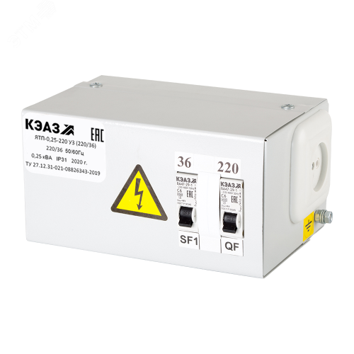 Ящик силовой ЯТП-0,25-220 У3 (220/36) | код 296236 | КЭАЗ