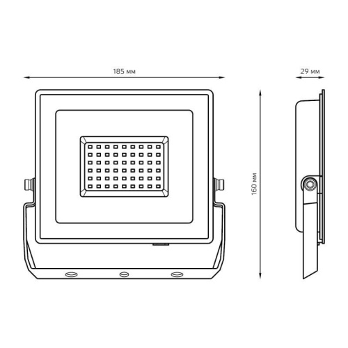 Прожектор светодиодный Elementary 70Вт IP65 6500К 5950лм PROMO G3 черн. GAUSS 613100370P фото 6