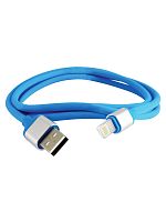 Дата-кабель, ДК 18, USB - Lightning, 1 м, силиконовая оплетка, голубой, TDM | код SQ1810-0318 | TDM