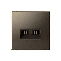 ARTGALLERY РОЗЕТКА двойная компьютерная RJ45+RJ45, кат.6А, механизм, МОККО | код GAL000688 | Systeme Electric